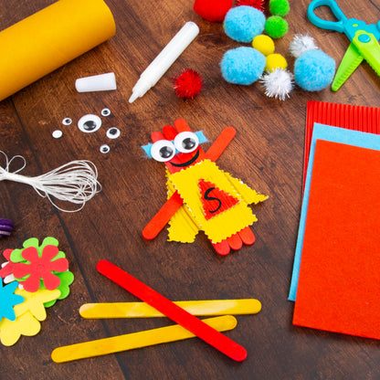 abeec Giant Craft Kit for Kids | 1000+ Piece Art & Craft Supplies Box | DIY Arts Set with Pom Poms, Beads, Stickers & More | Creative Activities for Boys & Girls | Gift for Ages 5+