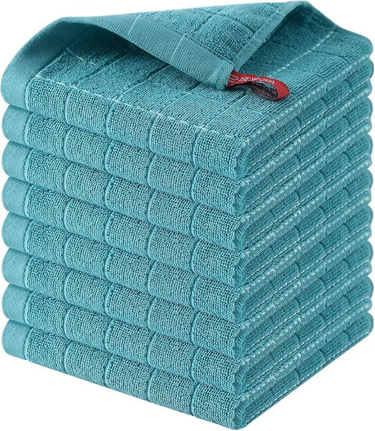 Homaxy 100% Cotton Terry Kitchen Dish Cloths, Ultra Soft and Absorbent Dish