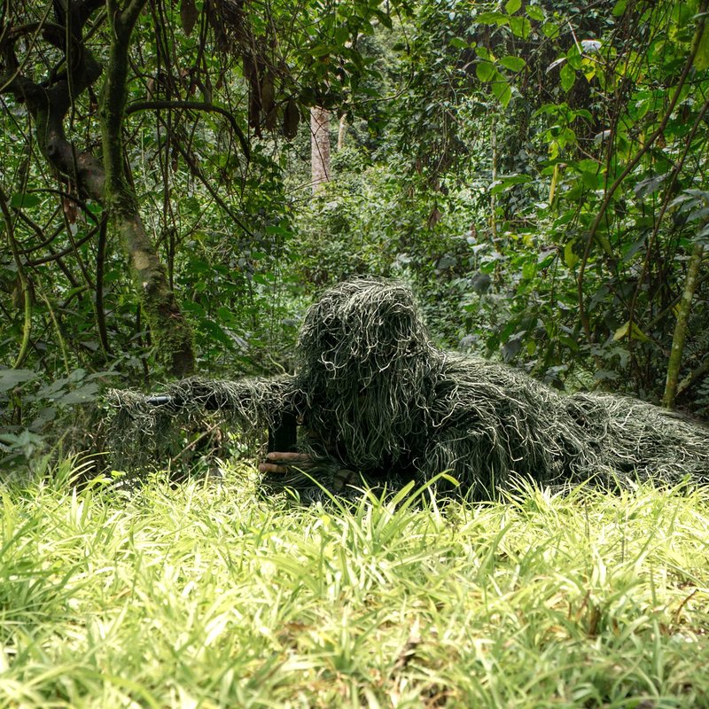 MOPHOTO 5 in 1 Ghillie Suit 3D Camouflage Hunting Suits - Jacket, Pants, Hood, Carry Bag for Youth & Adults M/L/XL/XXL
