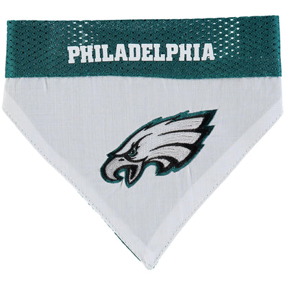 Pets First NFL DOG BANDANA - PHILADELPHIA EAGLES REVERSIBLE PET BANDANA. 2 Sided Sports Bandana with a PREMIUM Embroidery TEAM LOGO, Large/X-Large. - 2 Sizes & 32 NFL Teams available, PHL-3217-L-XL