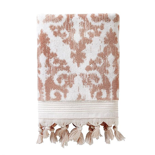 SKL Home Mirage Fringe 100% Turkish Cotton Bath Towel