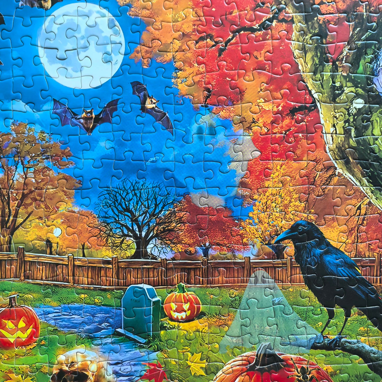 Halloween Puzzles 500 Pieces - Autumn Fall Jigsaw Puzzles for Adults- Light a Jack-o'-Lantern