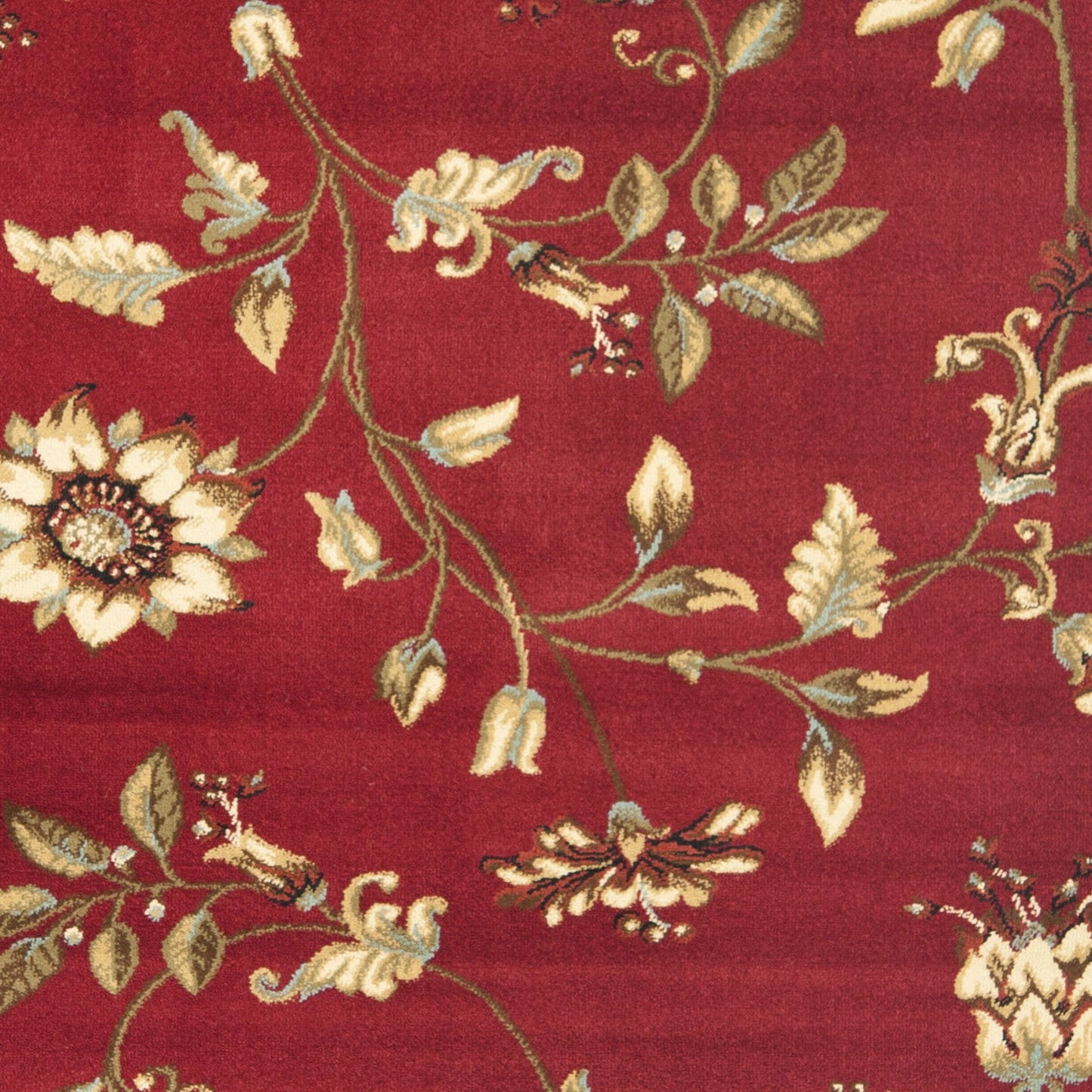 SAFAVIEH Lyndhurst Collection Accent Rug - 4' x 6', Red & Multi, Traditional Floral Design, Non-Shedding & Easy Care, Ideal for High Traffic Areas in Entryway, Living Room, Bedroom (LNH552-4091)