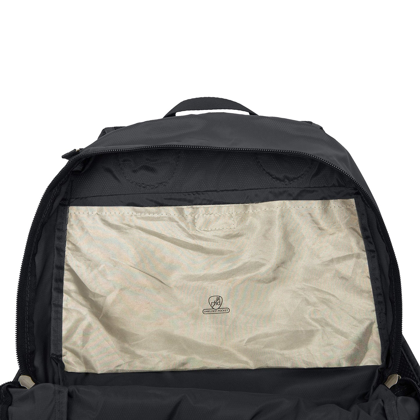 Travelon Anti-theft Packable Backpack Backpack, Black, Open 10.5 x 17 x 6 Packed 10.5 x 6 x 1, Anti-theft Packable Backpack