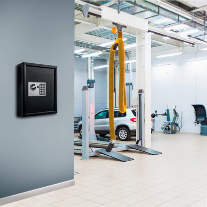 Adiroffice Key Holder Wall Mount - 40-keys Lock Box with Code, Key Cabinet Wall Mount, Valet Parking Key Box, Car Dealer Key Cabinet - Space Saving Locking Key Box Wall Mount with Digital Lock