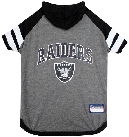 Pets First NFL Oakland Raiders Hoodie for Dogs & Cats. | NFL Football Licensed Dog Hoody Tee Shirt, Small| Sports Hoody T-Shirt for Pets | Licensed Sporty Dog Shirt