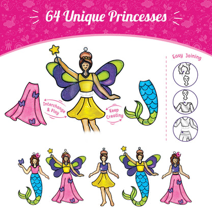 Imagimake Window Art Princess | Unicorn & Mermaid Suncatcher Kit | 16-Piece Glass Painting Set | Craft Kits for Kids 5-12 | Girls Birthday Presents | Birthday Gift for 5 Year Old Girls