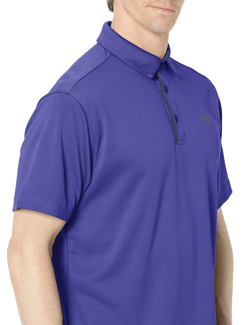 Under Armour Men's Tech Golf Polo, (468) Sonar Blue / / Black, X-Small
