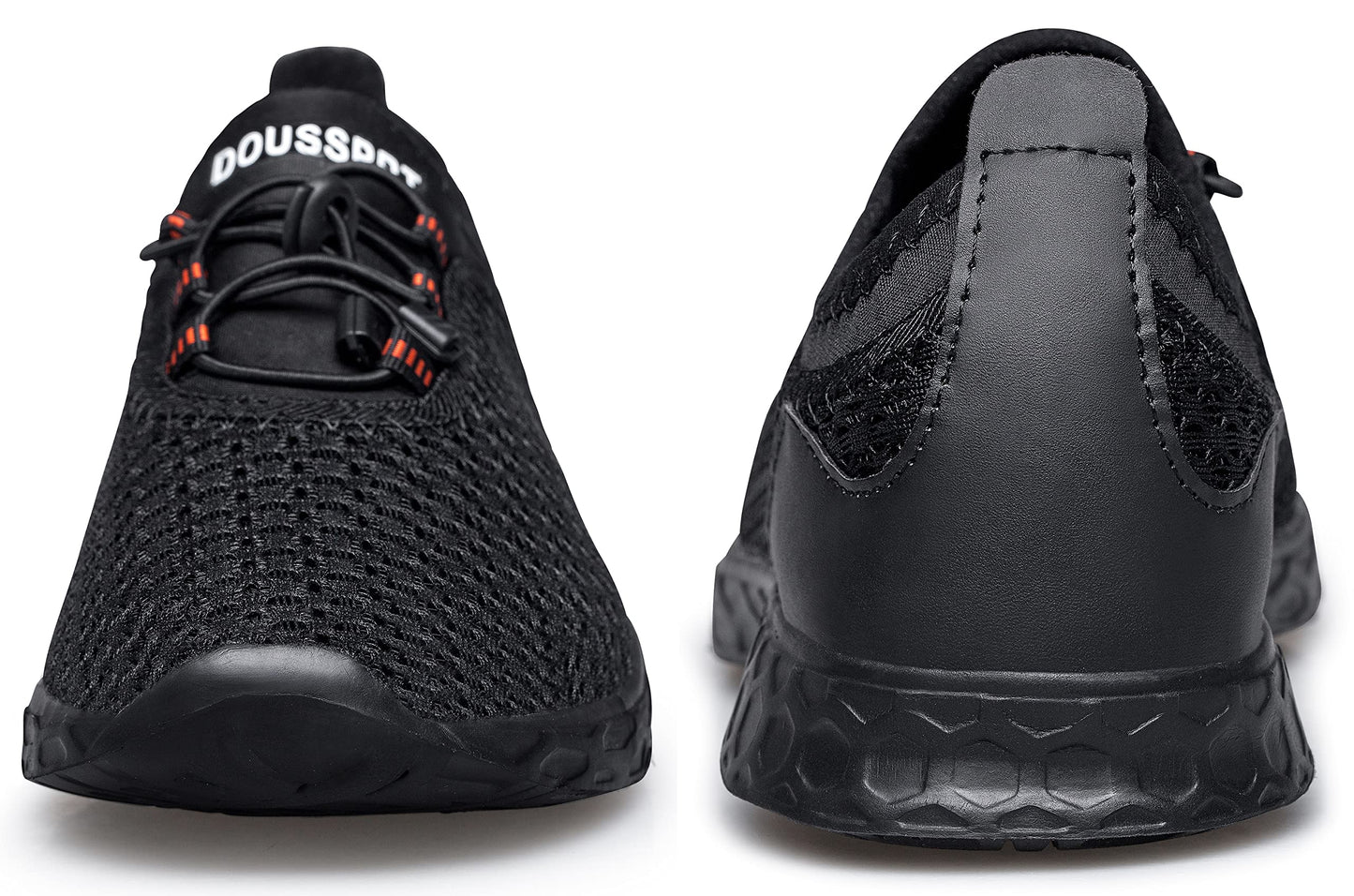 DOUSSPRT Men's Water Shoes Quick Drying Sports Aqua Shoes AllBlack Size 7