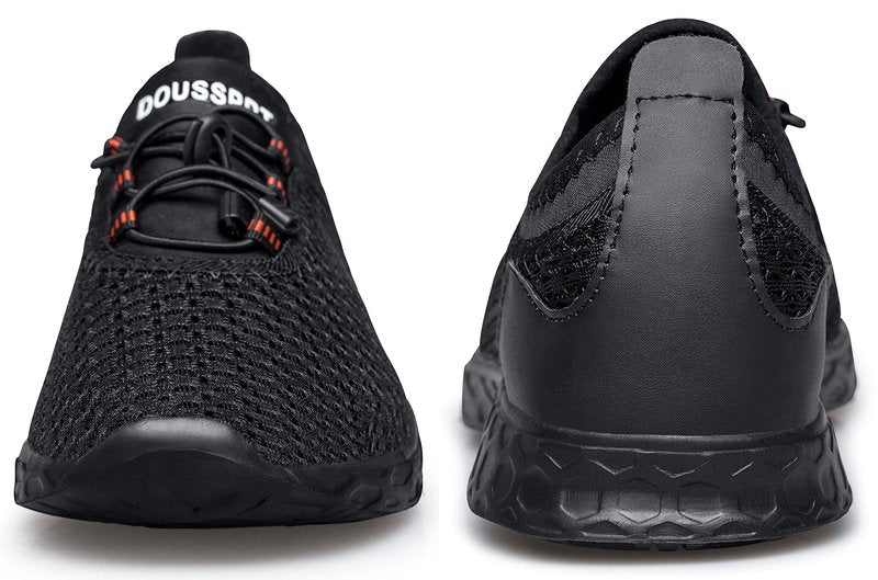 DOUSSPRT Men's Water Shoes Quick Drying Sports Aqua Shoes AllBlack Size 11