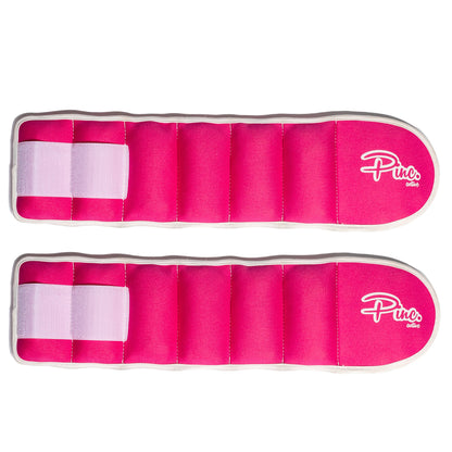 Ankle Weights Set (2 x 0.5lb Cuffs) - 1lbs in Total - for Women, Men and Kids – Used for Workouts at Home, Pilates, Yoga, Boxing, Dancing and Resistance Training, Pink