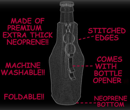 Funny Guy Mugs Flamingo Collapsible Neoprene Bottle Coolie - Drink Cooler