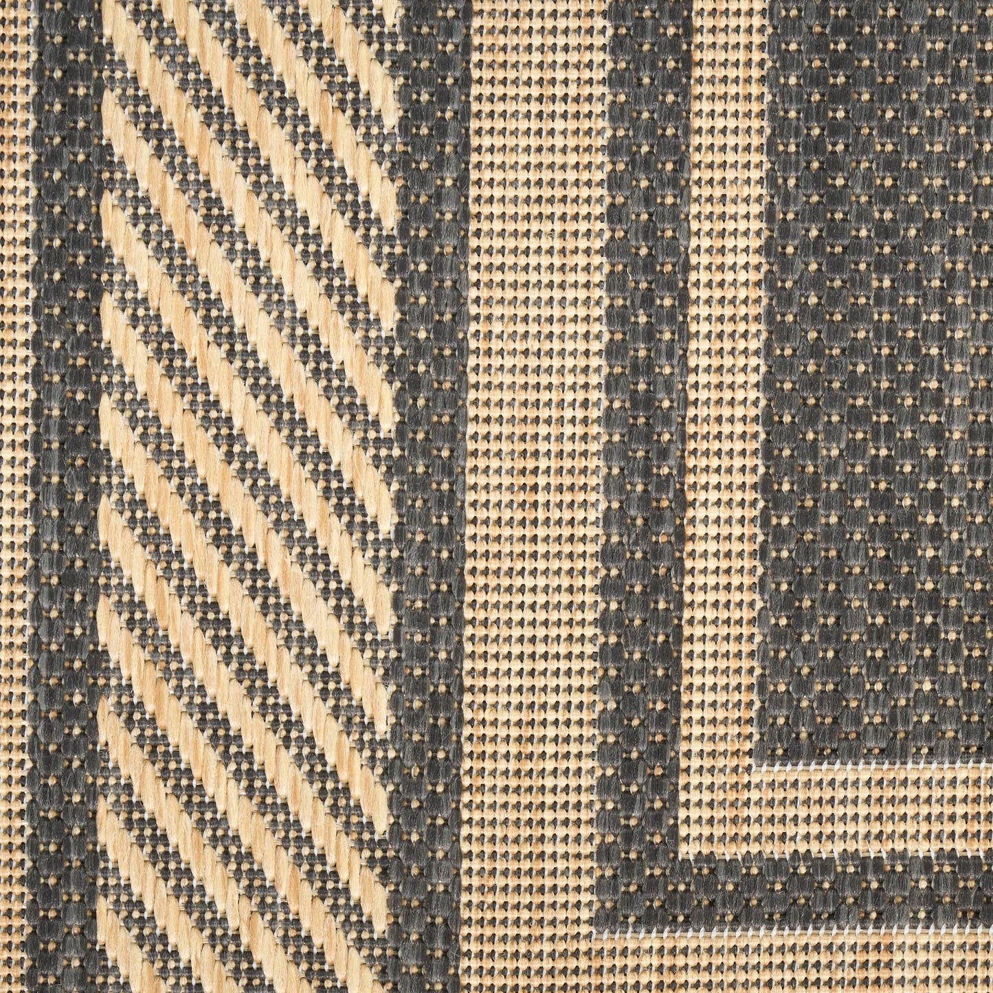 Nourison Home Horizon Indoor/Outdoor Charcoal 4' x 6' Area Rug - Easy Clean, Non Shedding, Bed Room, Living Room, Dining Room, Kitchen (4' x 6')