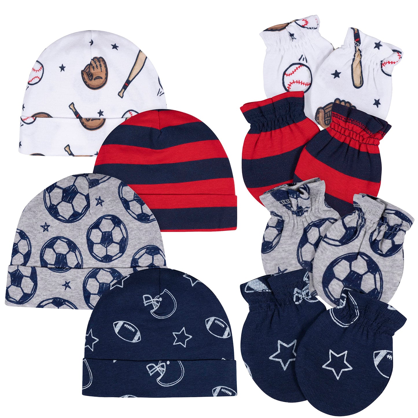 Gerber Baby Boys Cap and Mitten Sets Sports Blue 0-3 Months