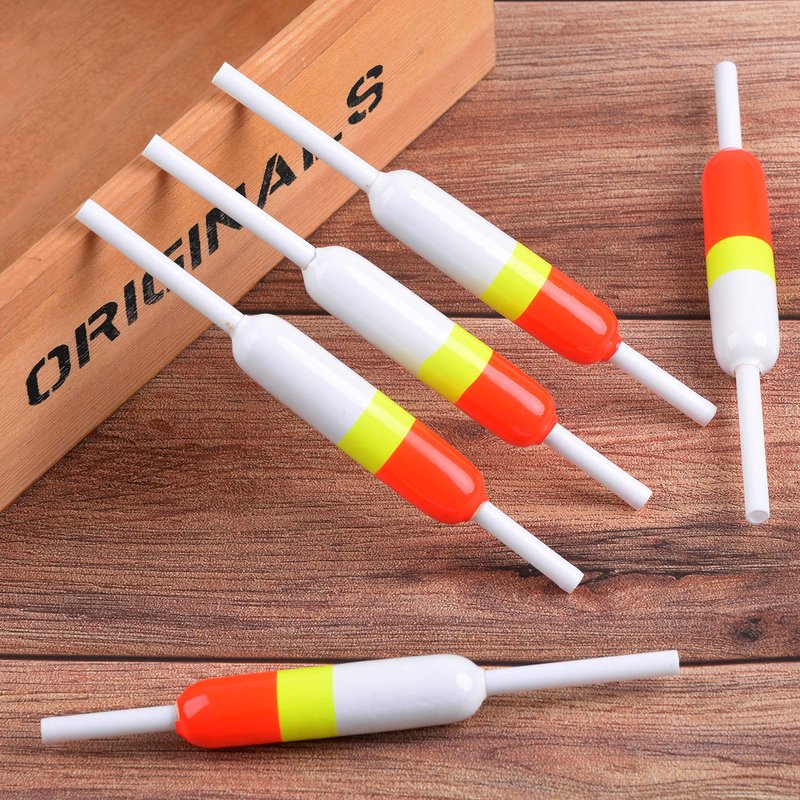 AGOOL Fishing Bobbers Floats Wood Slip Bobbers Stick Slip Floats for Crappie Panfish Walleyes Trout Bass Fishing 5/10pcs (2.44 x 0.59 x 5 inch - 10pcs)