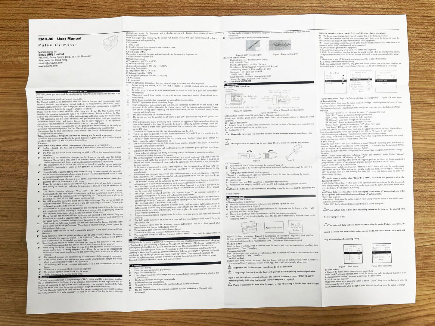 EMAY Sleep Oxygen Monitor with Built-in Recording Capability | Track Continuous Blood Oxygen Levels & Pulse Rate Overnight | Provides Sleep Report & Raw Data