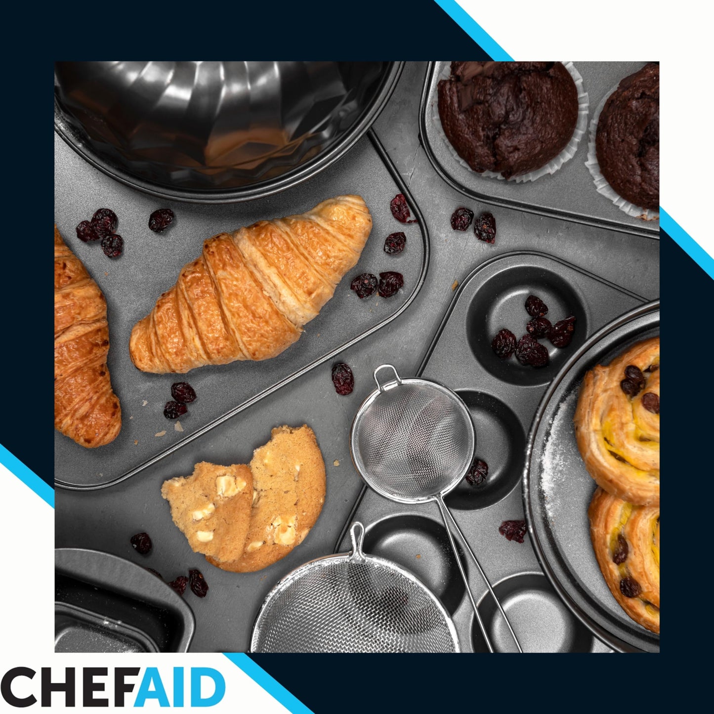 Chef Aid Non-Stick 2lb Loaf Tin, 900g Rectangular Bread pan, 25.3cm x 13cm x 6cm. Ideal for Bread, Loaves, Cakes and Bakes. Handwash, Fridge and Freezer Safe, Grey