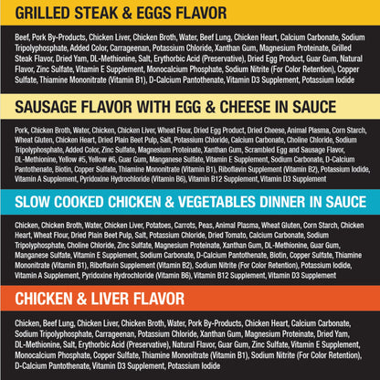 Cesar Wet Dog Food Home Delights & Classic Loaf in Sauce, Breakfast & Dinner Variety Pack, 3.5 oz. Easy Peel Trays (24 Count, Pack of 1)