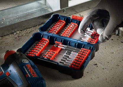 BOSCH 44 Piece Impact Tough Screwdriving Custom Case System Set SDMS44