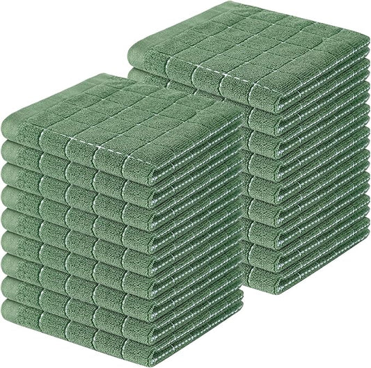 Homaxy 100% Cotton Terry Kitchen Dish Cloths, Ultra Soft and Absorbent Dish