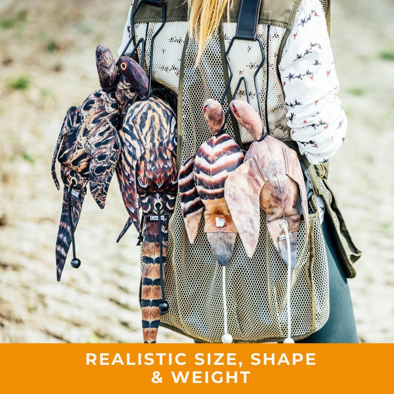 The Original Clone® Realistic Game Bird Dog Training Dummy - Canvas Dummy with HD Feather Print for Gundog & Puppy Training - Dog Hunting Equipment (Hen Pheasant Launcher Dummy)