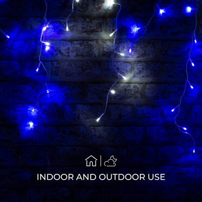 Christmas Workshop 78650 360 Icicle LED Outdoor Christmas Lights | 8.5 Metres | Blue & White Colour | Indoor & Outdoor Fairy Lights | Weddings & Gardens | 8 Functions | Mains Powered