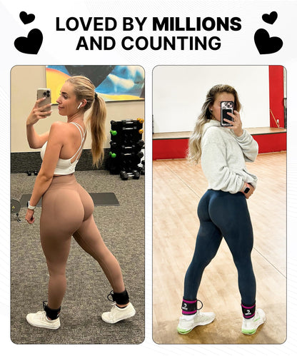 DMoose Ankle Strap for Cable Machine Attachments - Gym Ankle Cuff for Kickbacks, Glute Workouts, Leg Extensions, Curls, Booty Hip Abductors Exercise for Men Women