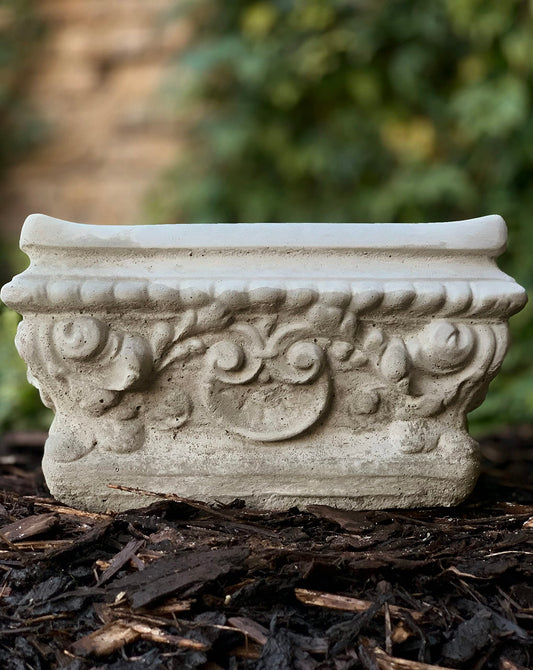 OLOMA Concrete garden plant Stone flower pot Outdoor and indoor decor Cement plant pot Handmade square planter Home ornament Garden decoration Large flower pot Concrete planter for garden decoration