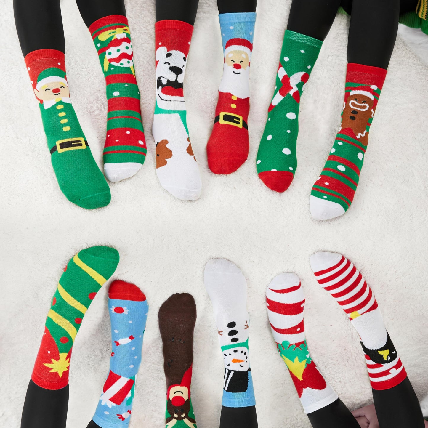 JOYIN 12 Pairs Christmas Socks for Women, Men with Box Christmas Gifts for Teens, Women and Men as Holiday Gifts