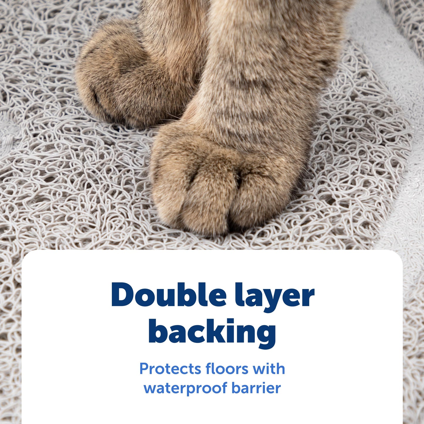 PetSafe Anti-Tracking Litter Mat - Traps Crystal and Clay Clumping Cat Litter - Durable Mesh Material - Easy to Clean Mat - Compatible with All Cat Litter Boxes - Small Size