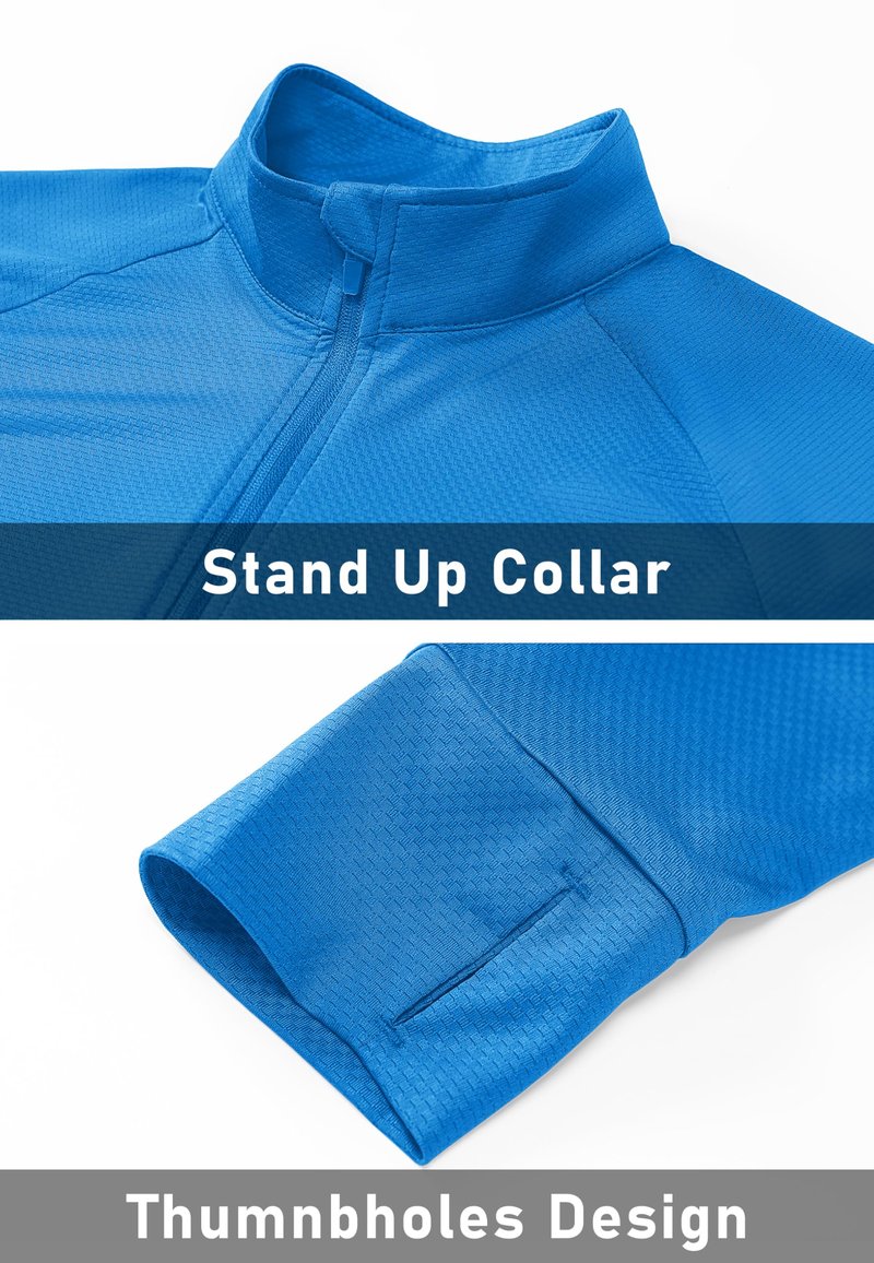 MAGCOMSEN Lightweight Long Sleeve Shirt Jacket for Women UPF 50+ Sun Protection Hiking Fishing Shirts Full Zip Workout Shirts Blue Green XL