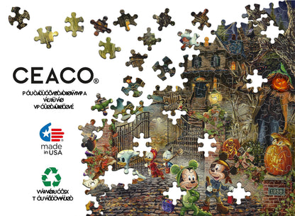 Ceaco - Thomas Kinkade - Disney - Mickey and Minnie Halloween Fun - 1000 Piece Jigsaw Puzzle