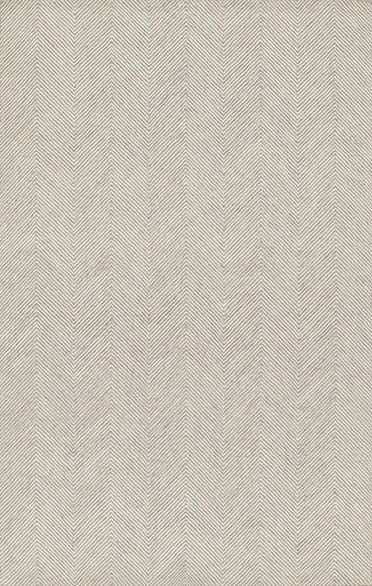 AVYAY RUGS Modern Herringbone Chevron Wool Area Rug, Handcrafted, Zigzag Pattern, Durable, for Living Room, Bedroom, Dining Room (Taupe, 5' x 8')