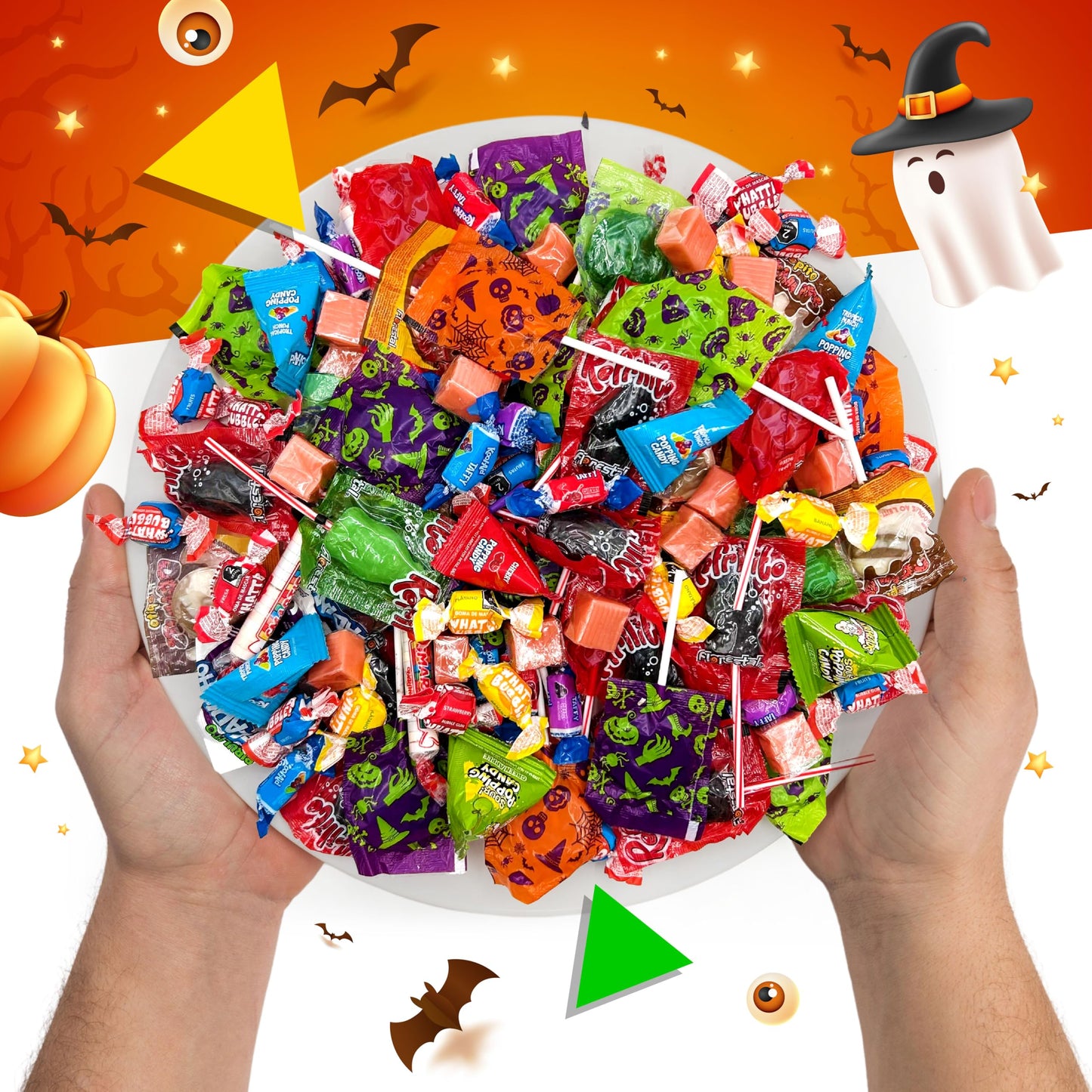 Halloween Candy Variety Pack | 10 Pound Box | Bulk Candy for Classroom | Party Mix Individually Wrapped | Popping Rocks, Lollipops, Gum, Caramels, Taffies | Assorted Pinata Fillers