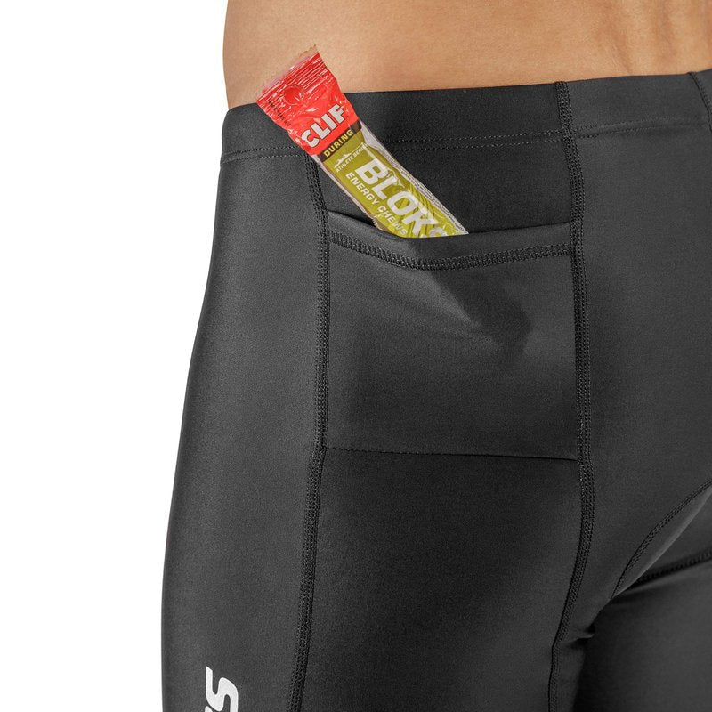 SLS3 Triathlon Shorts Mens – Tri Shorts Mens – 2 Pockets FRT – Designed by Athletes for Racing (Midnight Black, Small)