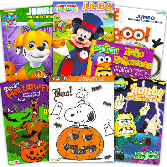 Halloween Coloring Books Bulk Assortment for Kids Toddlers(6 Books Assortment Featuring Disney Mickey Mouse, Minnie Mouse, Charlie Brown and More!)