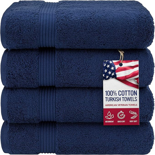 American Veteran Towel, 100% Cotton Turkish Bath Towels
