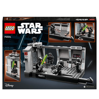 LEGO 75324 Star Wars Dark Trooper Attack Set, Mandalorian Buildable Toy with Revolving Elevator, Luke Skywalker Minifigure and Lightsaber