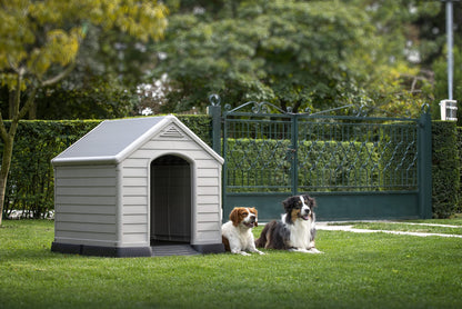 Chalet-Jardin Garden 12-921177 Kennel Dog PVC/Resin 95 x 99 x 99 cm beige/brown