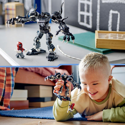 LEGO Marvel Venom Mech Armour vs. Miles Morales, Posable Spider-Man Toy Action Figure for Kids, Spidey Building Set with Minifigures, Super Hero Gifts for Boys and Girls Aged 6 Plus 76276