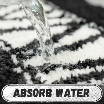 Halloween Bathroom Rug Black and White Horror Decorations Non Slip Coffin Bath Mats for Bathroom Bedroom Cute Runner Gothic Home Decor Scary Funny Mummy Carpet 18x47 inch