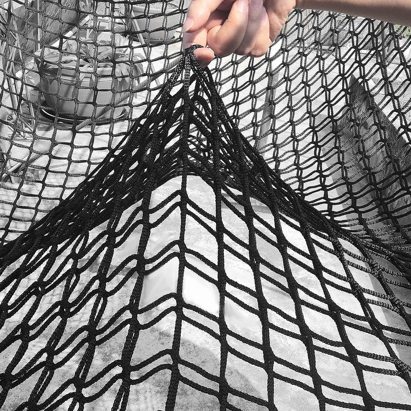 Jalunth Kids Playground Play Safety Net - Climbing Cargo Net Treehouse Accessories Outdoor Equipment Set Double Layers Heavy Duty Backyard Net Bridge for Tree House Tree Fort Back Yard (6.5' x 9.8')