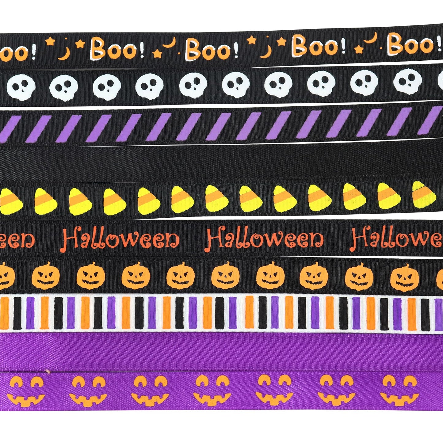 Halloween Holiday Grosgrain Satin Ribbon Set for DIY Crafts Halloween Home and Indoor Outdoor Decoration Garden Decoration，Gift Package,40yd(20x2yd)