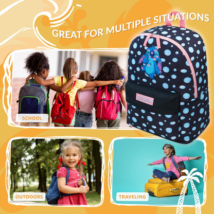 Disney Stitch Backpack for Girls Teens Rucksack School Bag for Primary Secondary Sports Travel PE Kit Daypack School Supplies Stitch Gifts for Girls (Black)