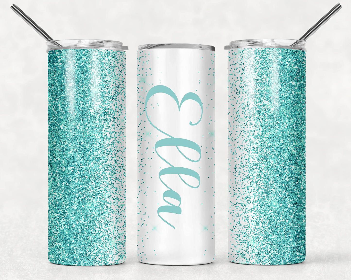 Personalized Tumbler with lid and straw | 20oz Stainless Steel Insulated | Custom Gifts | Double Wall Coffee Cups for Hot, Cold Drinks | Pink tumblers Glitter effect with Name | 20oz Cup