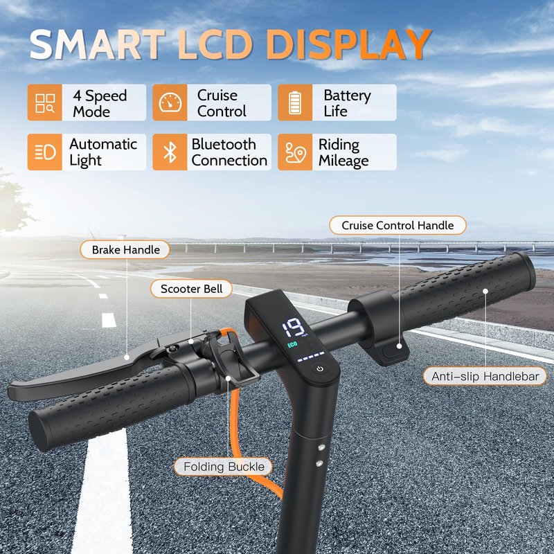 Aovowheel Electric Scooter for Adults, Folding E Scooter with 250W-500W Motor 16-24 Mph Top Speed, Max 15-60Miles Long Range,6.5''/8.5''/10''/14'' Solid Tires Commuting Scooters, Dual Brakes