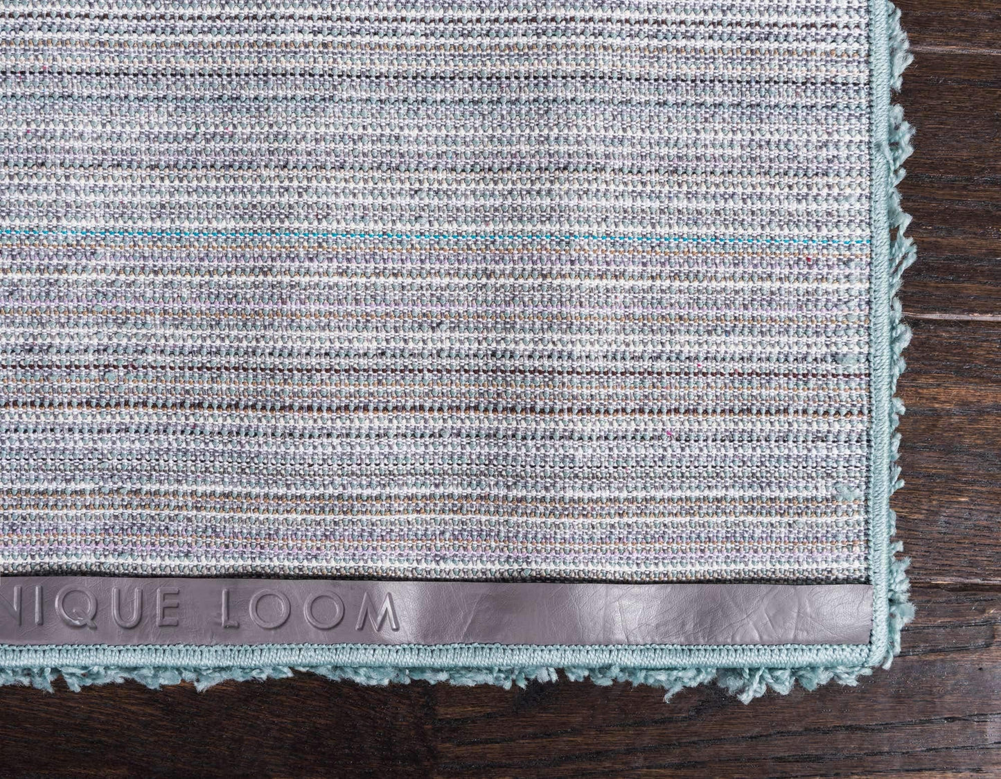 Unique Loom Solid Shag Collection Area Rug (3' 3" x 5' 3" Rectangle, Light Slate Blue)