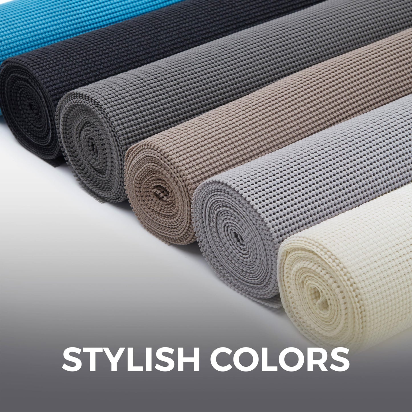 HOME GENIE Shelf Drawer and Cabinet Liner, Durable with Strong Grip, 12 in x 20 FT, Non Adhesive Liners Protect Kitchen Cabinets and Cupboard, Bathroom Drawers and Shelves, Desks, Dots Gray White