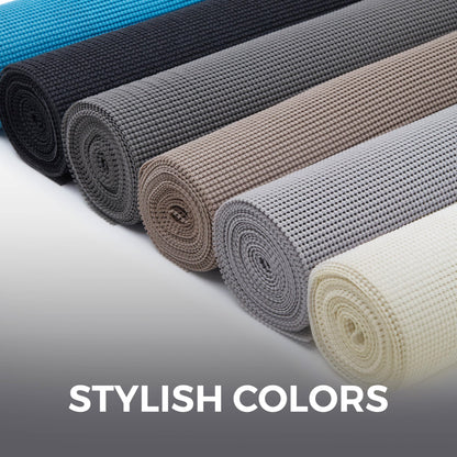 HOME GENIE Shelf Drawer and Cabinet Liner, Durable with Strong Grip, 12 in x 20 FT, Non Adhesive Liners Protect Kitchen Cabinets and Cupboard, Bathroom Drawers and Shelves, Desks, Dots Gray White