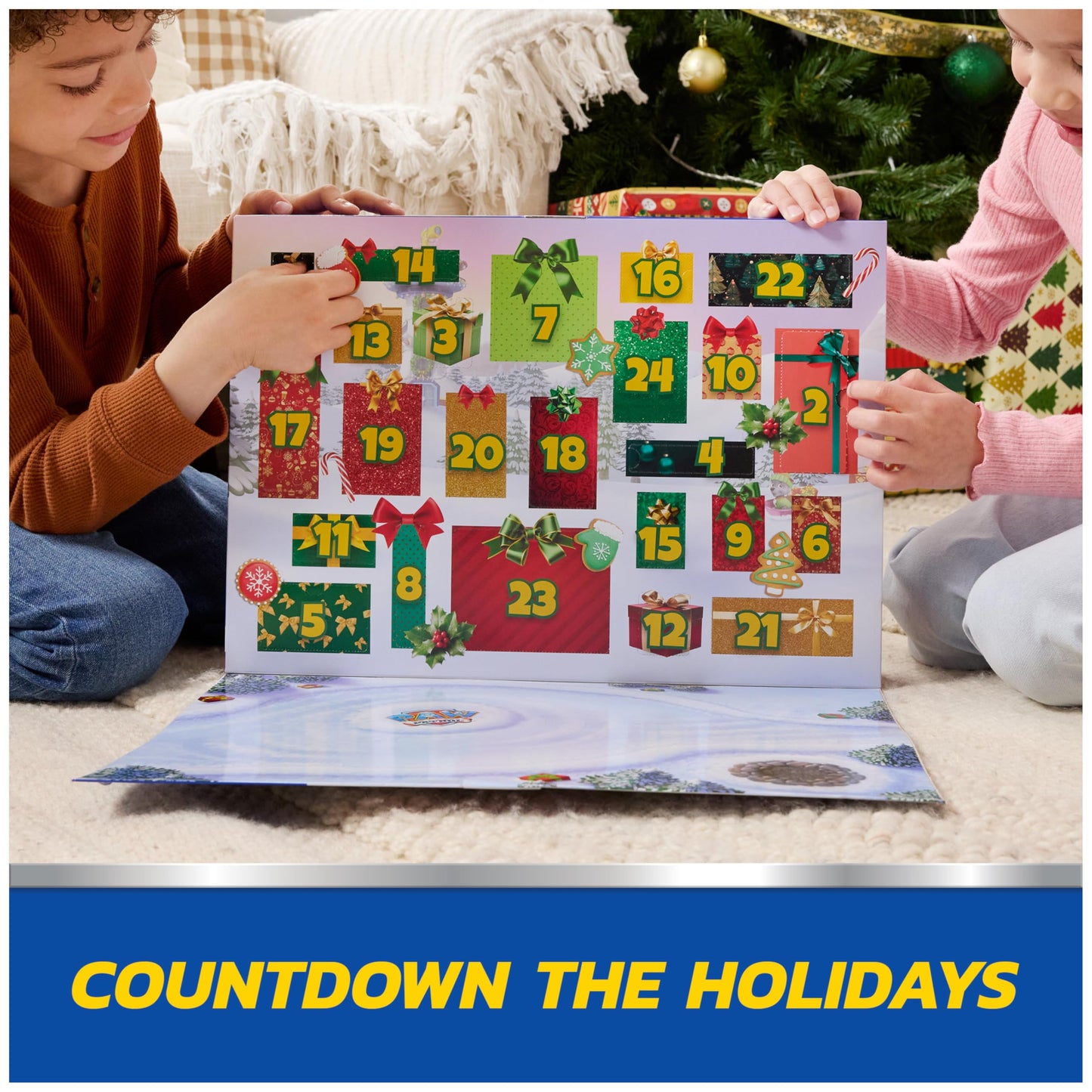 PAW Patrol Holiday Rescue 2025 Advent Calendar, 24 Surprise Toys - Figures, Miniature Vehicles & Accessories, Kids Toys for Boys & Girls Ages 3 and Up